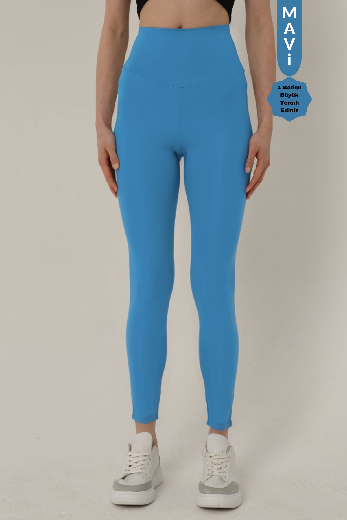 Balenbi Kadın Yüksek Bel Incelten Toparlayıcı Dalgıç Tayt 1051 XL - Mavi