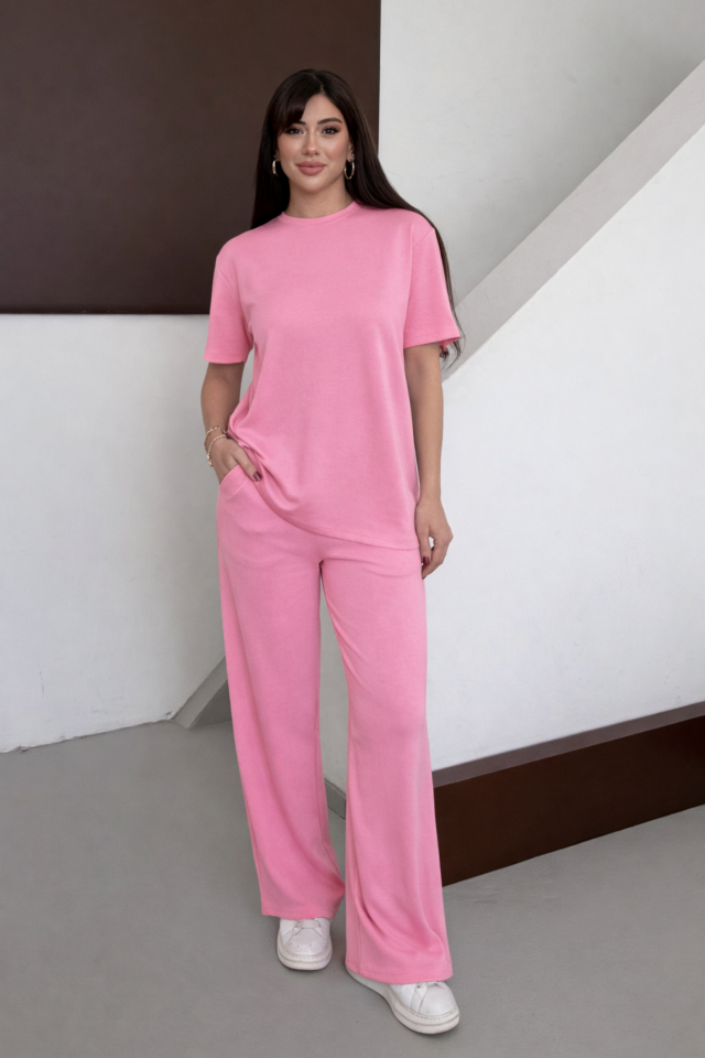 Balenbi Kadın Modal Kumaş Kısa Kollu Eşofman Takımı 1098 XL - Pembe