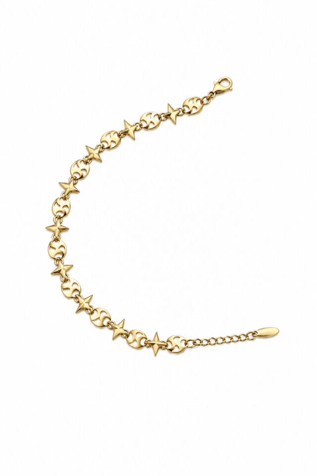 Balenbi Jewelry 14K Gold Paslanmaz Kadın Bileklik Şık Zarif Tasarım 1244