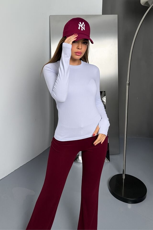 Balenbi Kadın Buzzy Parmak Geçmeli Bisiklet Yaka Basic Body 1130 Mavi - XL