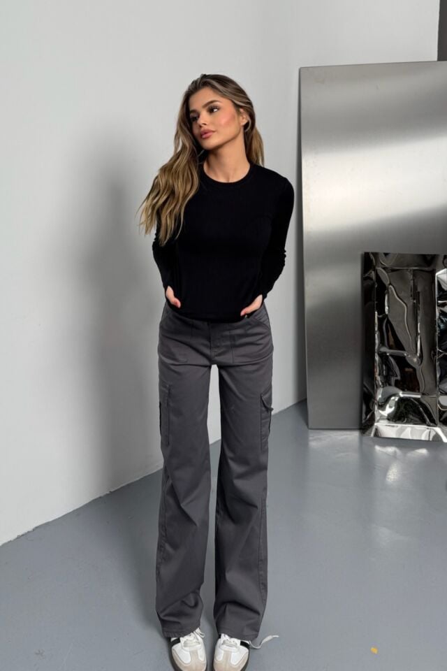 Balenbi Kadın Buzzy Parmak Geçmeli Bisiklet Yaka Basic Body 1130 XL - Siyah