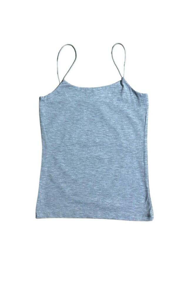 Balenbi Kadın Basic Ip Askılı Uzun Penye Body 1067 Grimelanj - L