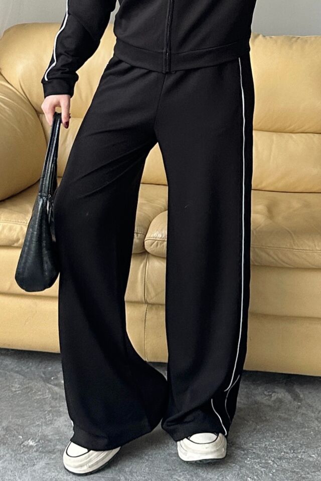 Balenbi Kadın Modal Kumaş Çift Biyeli Fermuarlı Takım 1127 S - Siyah