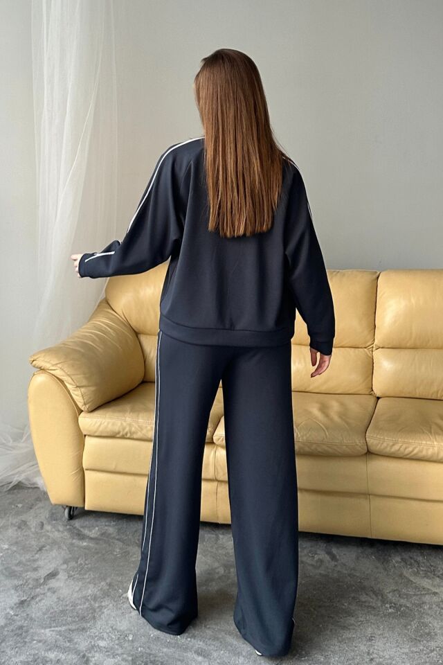 Balenbi Kadın Modal Kumaş Çift Biyeli Fermuarlı Takım 1127 XL - Antrasit