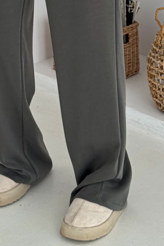 Balenbi Premium Modal Kumaş Bol Paça Palazzo Kadın Pantolon 1125 36 - Haki