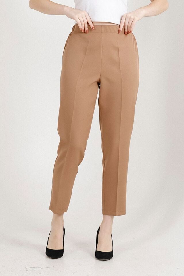 Balenbi Kadın Büyük Beden Havuç Paça Likralı Dokuma Pantolon 1004 52 - Siyah 2