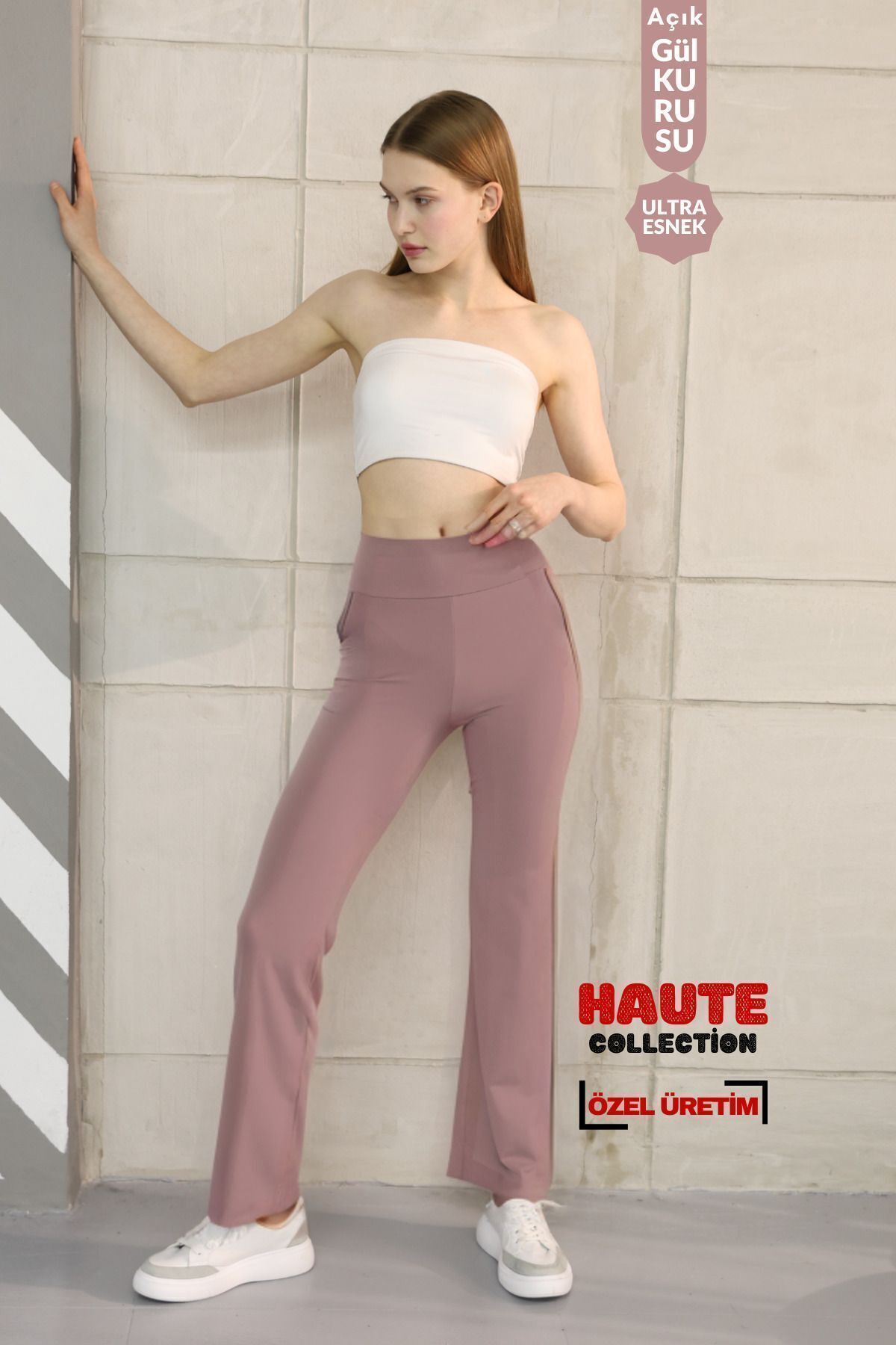 Balenbi Haute Kadın Yüksek Bel Boru Paça Toparlayıcı Modal Tayt 1063