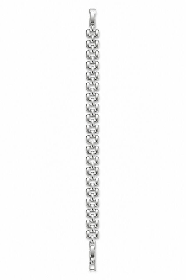 Balenbi Jewelry Kararmaz Çelik Kare Zincir Model Gümüş Renk Kadın Bileklik 1114 Gümüş