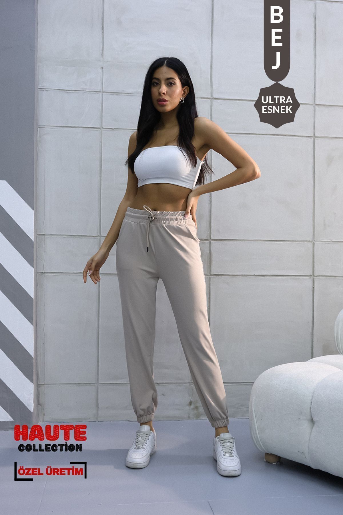 Balenbi Haute Kadın Yüksek Bel Ultra Esnek Mevsimlik Basic Eşofman Altı 1059