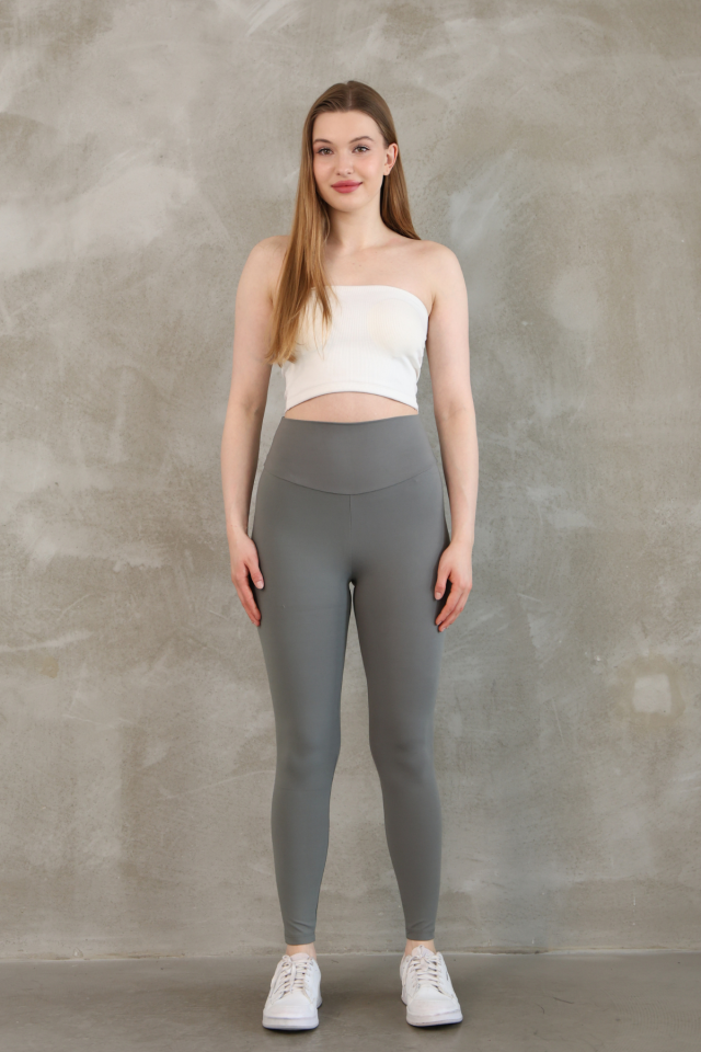 Feela Moda Premium Push Up Yüksel Bel Toparlayıcı Tayt 2005 Haki - S