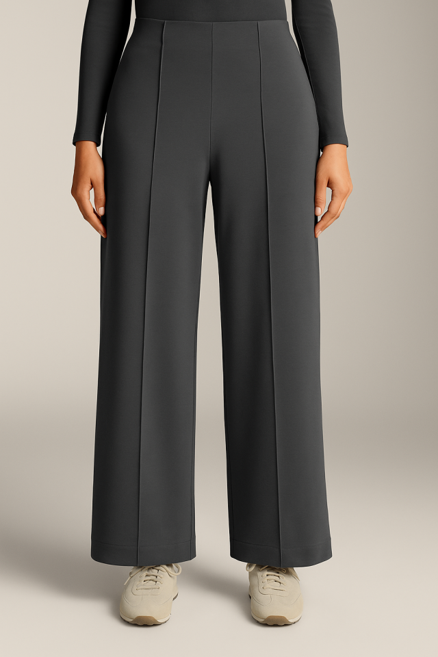 Kadın Modal Kumaş Çımalı Palazzo Pantolon 1113 38 - Antrasit