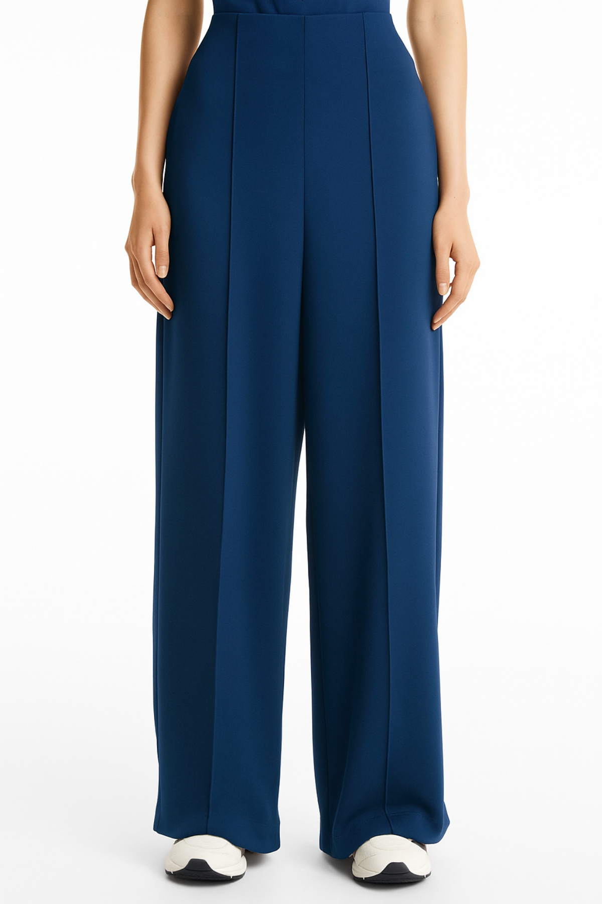 Kadın Modal Kumaş Çımalı Palazzo Pantolon 1113 36 - Lacivert