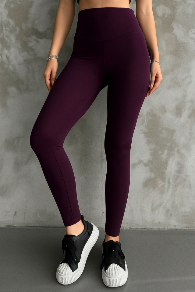 Balenbi Kadın Yüksek Bel Şardonlu Incelten Toparlayıcı Kışlık Tayt 1050 2XL - Mor