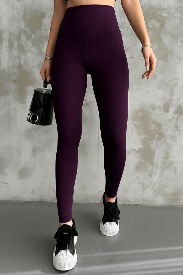 Balenbi Kadın Yüksek Bel Şardonlu Incelten Toparlayıcı Kışlık Tayt 1050 M - Mor