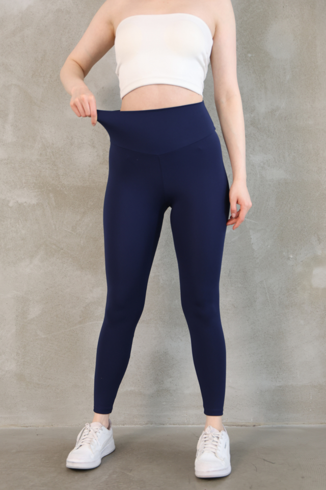 Feela Moda Premium Push Up Yüksel Bel Toparlayıcı Tayt 2005 S - Lacivert