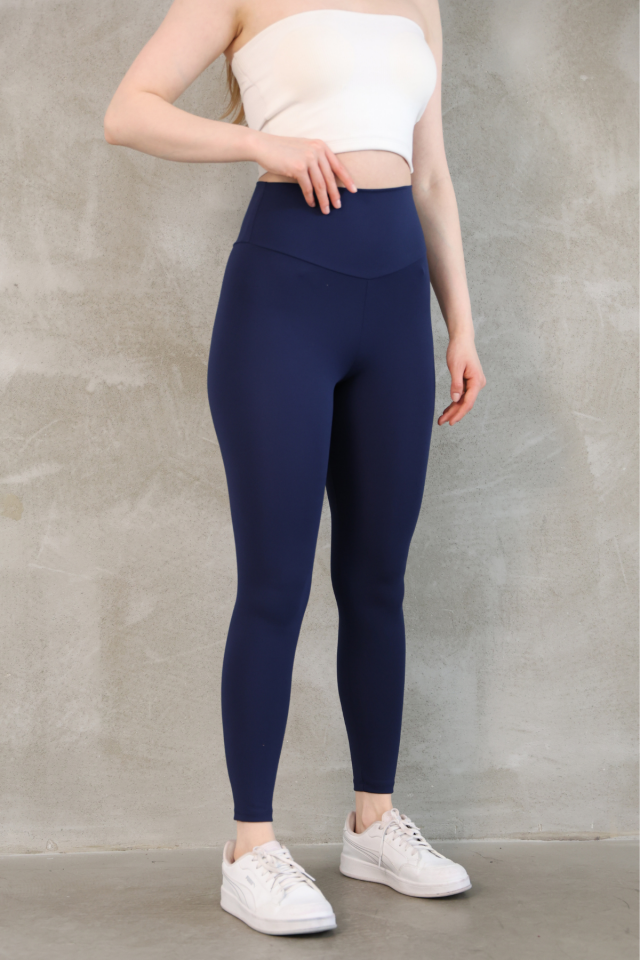 Feela Moda Premium Push Up Yüksel Bel Toparlayıcı Tayt 2005 S - Lacivert