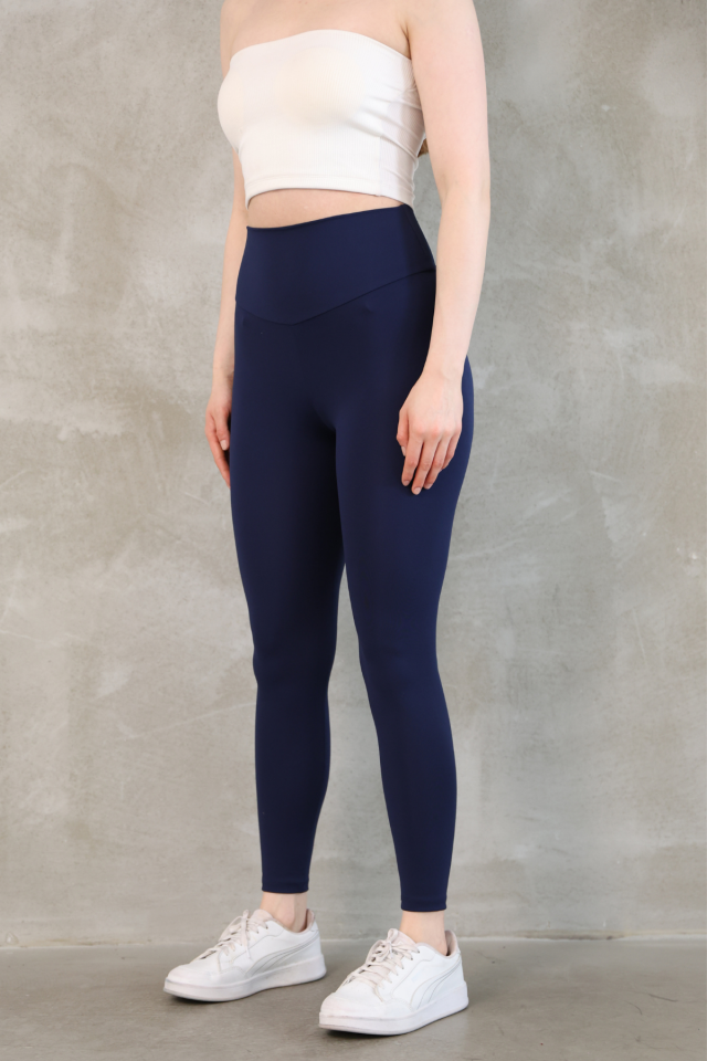 Feela Moda Premium Push Up Yüksel Bel Toparlayıcı Tayt 2005 S - Lacivert