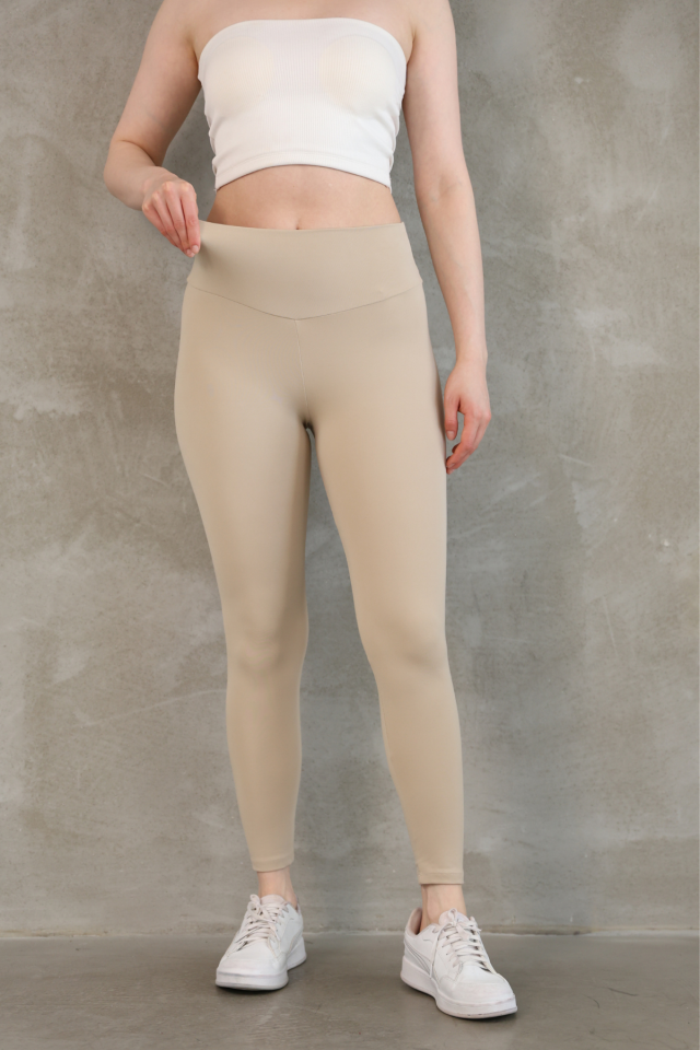 Feela Moda Premium Push Up Yüksel Bel Toparlayıcı Tayt 2005 L - Bej