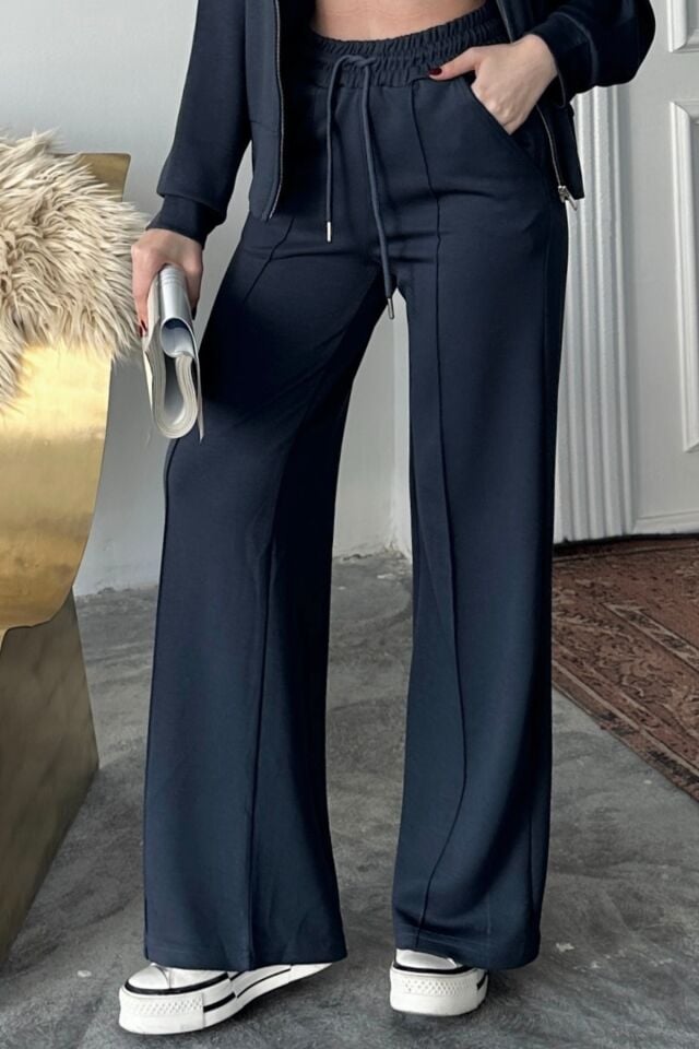 Balenbi Kadın Modal Kumaş Fermuarlı Dik Yaka Takım 1118 XL - Antrasit