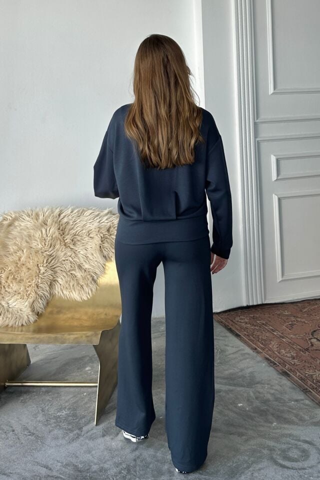 Balenbi Kadın Modal Kumaş Fermuarlı Dik Yaka Takım 1118 2XL - Antrasit