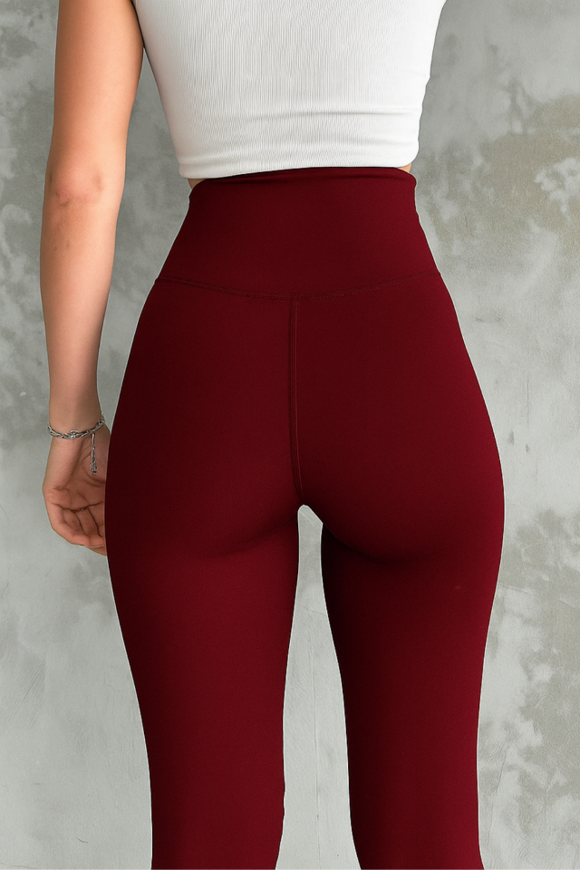 Balenbi Kadın Yüksek Bel Şardonlu Incelten Toparlayıcı Kışlık Tayt 1050 L - Bordo