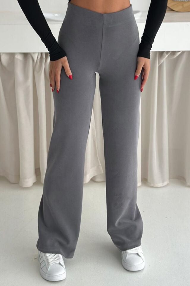 Balenbi Premium Modal Kumaş Boru Paça Kadın Yürüyüş Pantolonu 1116 Gri - 42