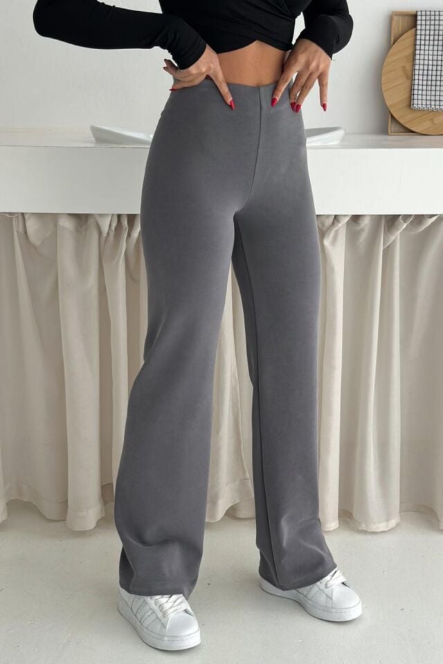 Balenbi Premium Modal Kumaş Boru Paça Kadın Yürüyüş Pantolonu 1116 42 - Gri