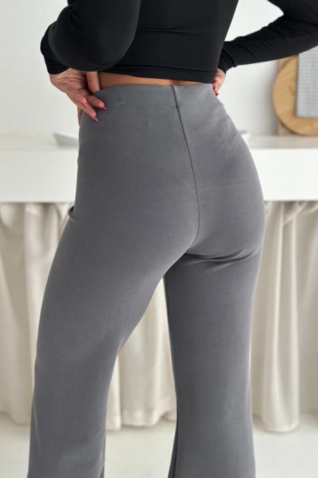 Balenbi Premium Modal Kumaş Boru Paça Kadın Yürüyüş Pantolonu 1116 42 - Gri