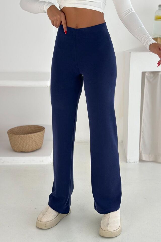 Balenbi Premium Modal Kumaş Boru Paça Kadın Yürüyüş Pantolonu 1116 Lacivert - 42