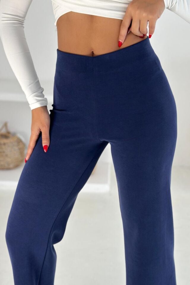 Balenbi Premium Modal Kumaş Boru Paça Kadın Yürüyüş Pantolonu 1116 42 - Lacivert