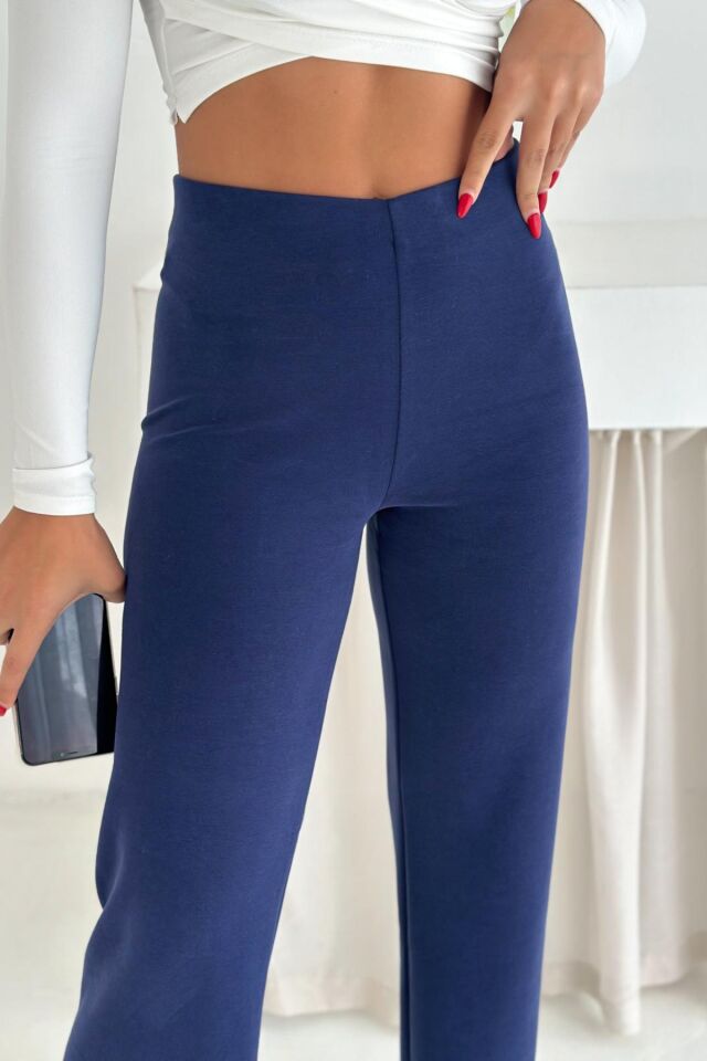 Balenbi Premium Modal Kumaş Boru Paça Kadın Yürüyüş Pantolonu 1116 42 - Lacivert