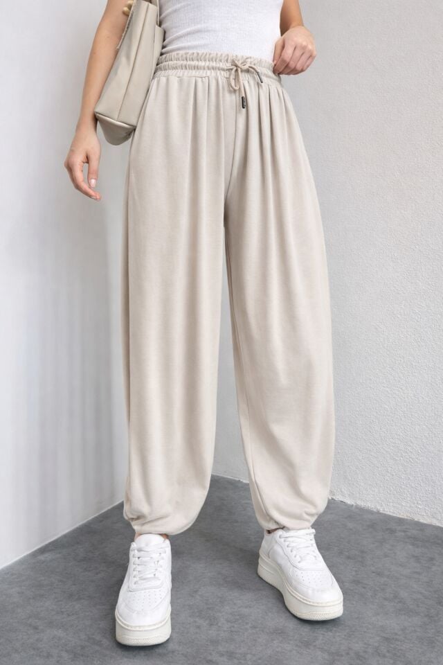 Balenbi Premium Stirrup Model Kadın Modal Şalvar Pantolon 1184 42 - Taş