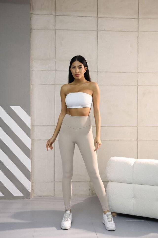 Balenbi Haute Kadın Yüksek Bel Incelten Toparlayıcı Modal Tayt 1058 XL - Bej