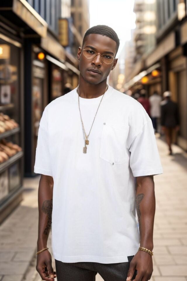 Balenbi Unisex Bisiklet Yaka Oversize Kalıp Penye Tişört 1004 S - Beyaz 3