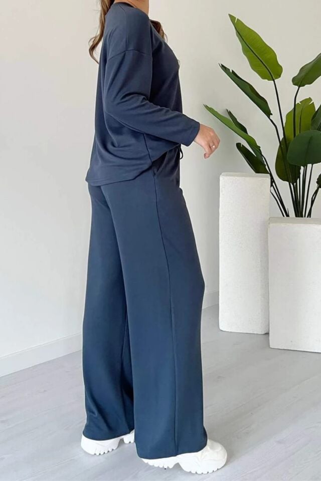 Balenbi Kadın Bisiklet Yaka Uzun Kollu Modal Takım 1109 S - Antrasit