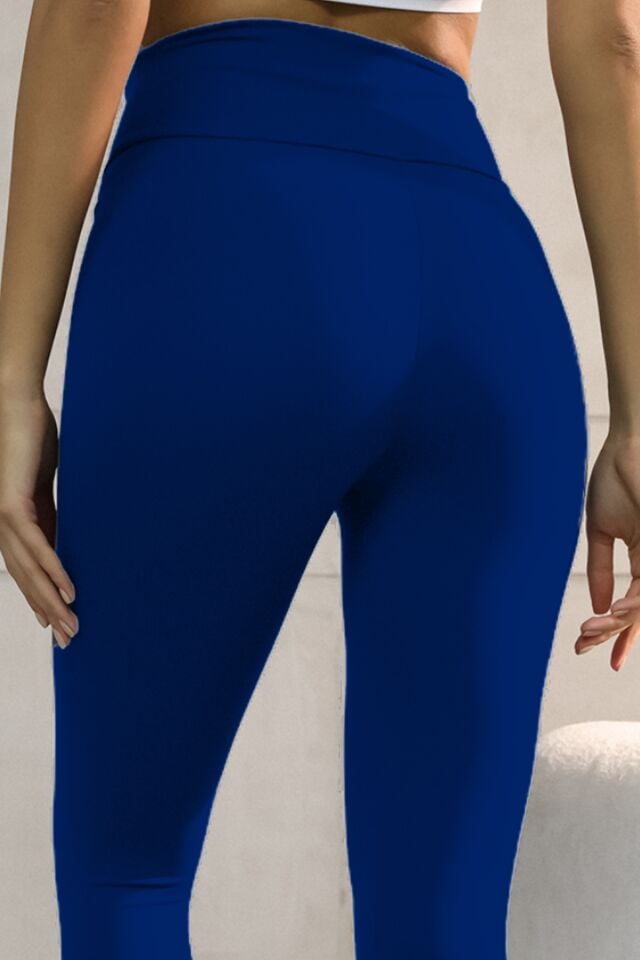 Balenbi Haute Kadın Yüksek Bel Incelten Toparlayıcı Modal Tayt 1058 Saks Mavisi - XL