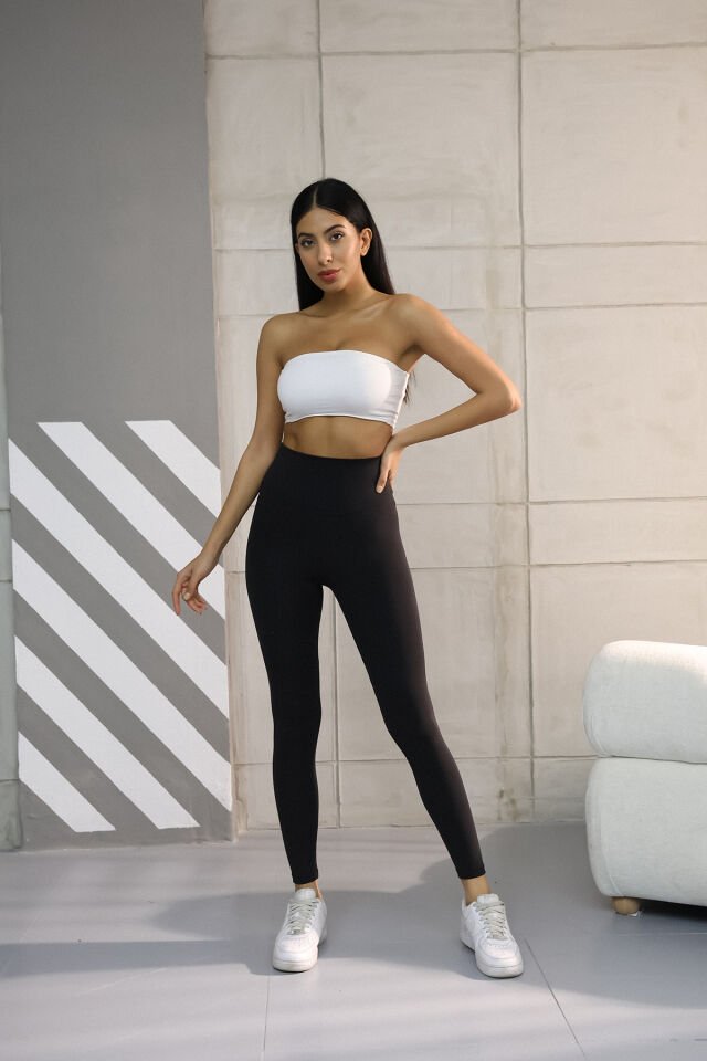 Balenbi Haute Kadın Yüksek Bel Incelten Toparlayıcı Modal Tayt 1058 XL - Siyah