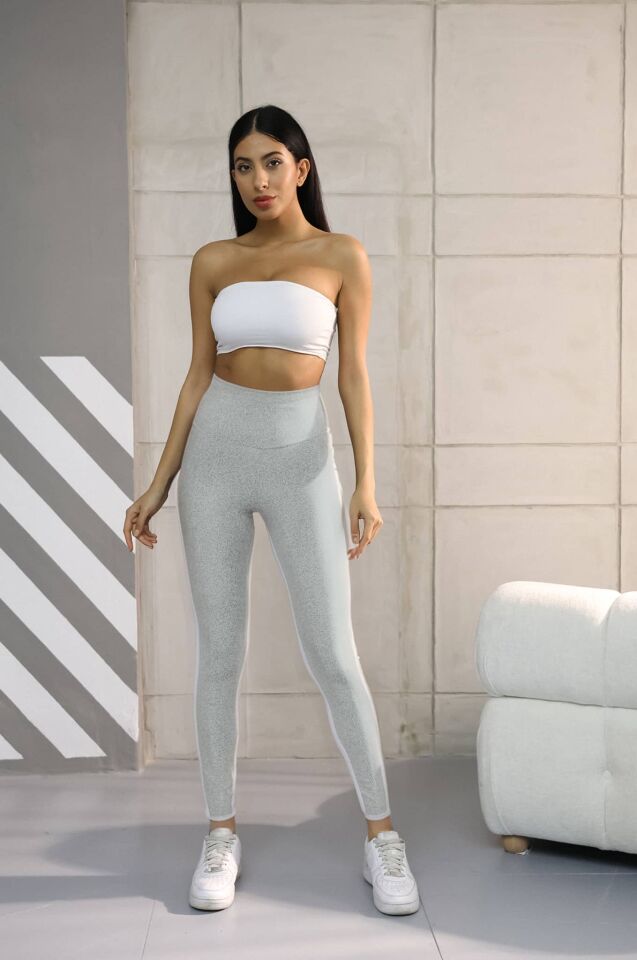 Balenbi Haute Kadın Yüksek Bel Incelten Toparlayıcı Modal Tayt 1058 L - Taş