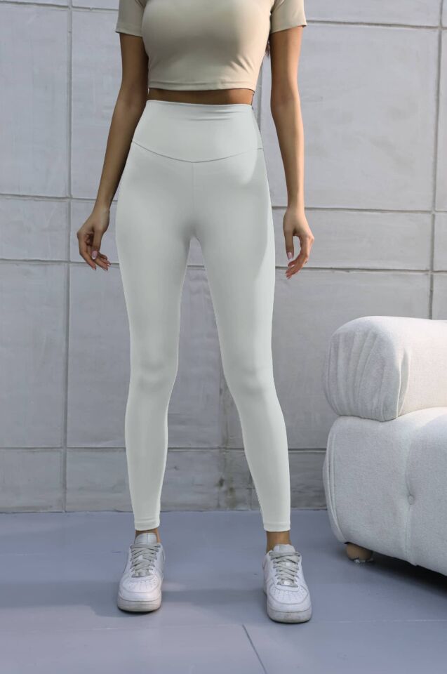 Balenbi Haute Kadın Yüksek Bel Incelten Toparlayıcı Modal Tayt 1058 L - Taş