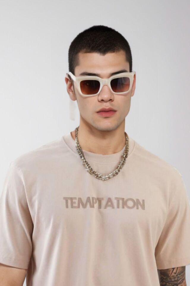 Balenbi Erkek Enjeksiyon Baskılı Regular Fit Penye Tişört 1002 2XL - Bej 2