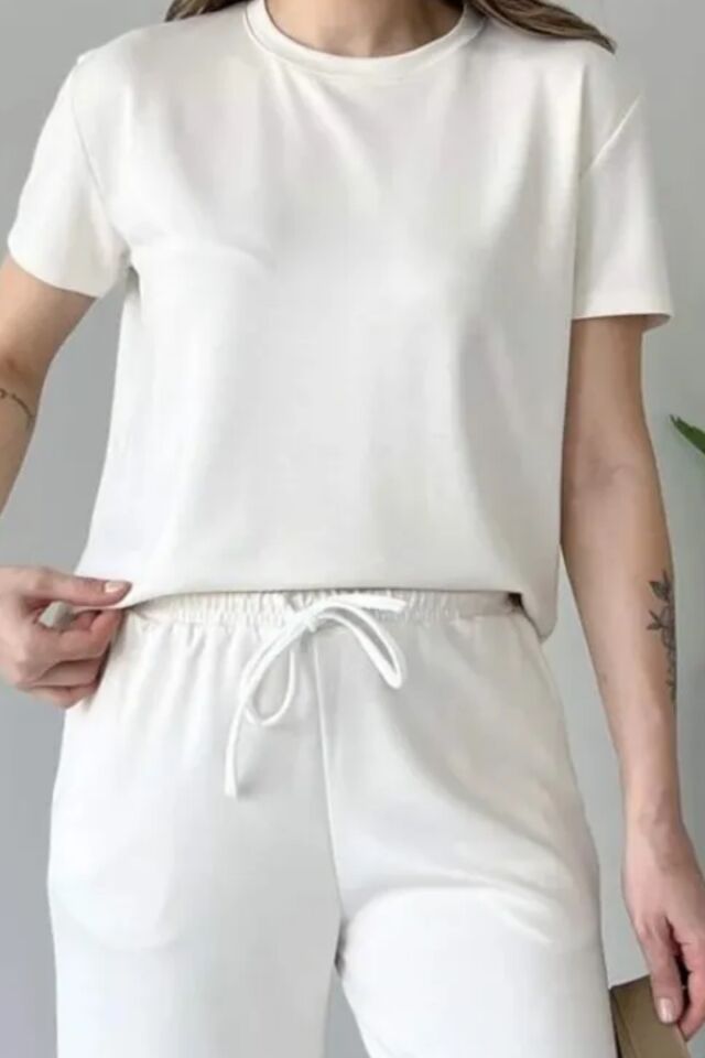 Balenbi Kadın Modal Kumaş Kısa Kollu Eşofman Takımı 1098