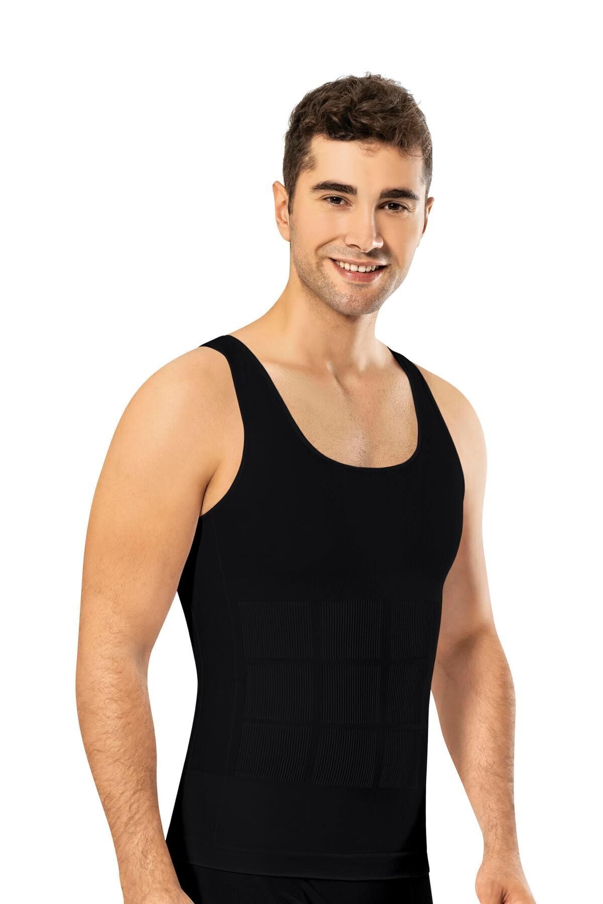 Balenbi Man 1001 Toparlayıcı Erkek Korse Atlet M - Siyah
