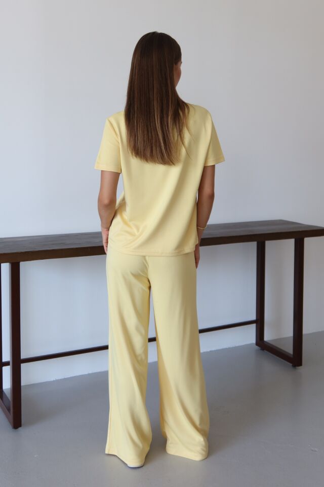 Balenbi Kadın Modal Kumaş Kısa Kollu Eşofman Takımı 1098 L - Sarı