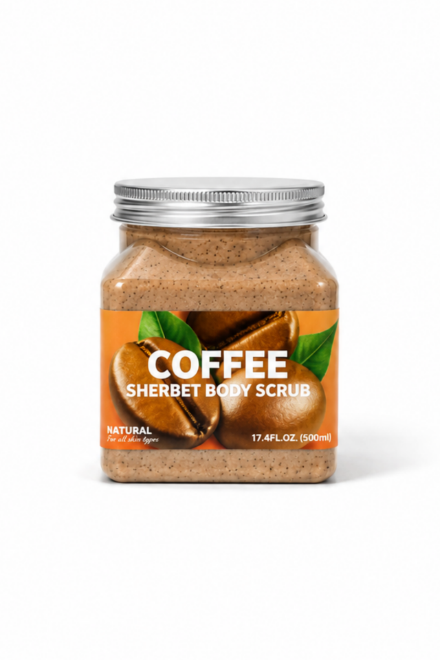 Purivo Coffee Sherbet Body Scrub Kahve Özlü Vücut Peelingi 500 ml – Arındırıcı ve Pürüzsüzleştirici Bakım