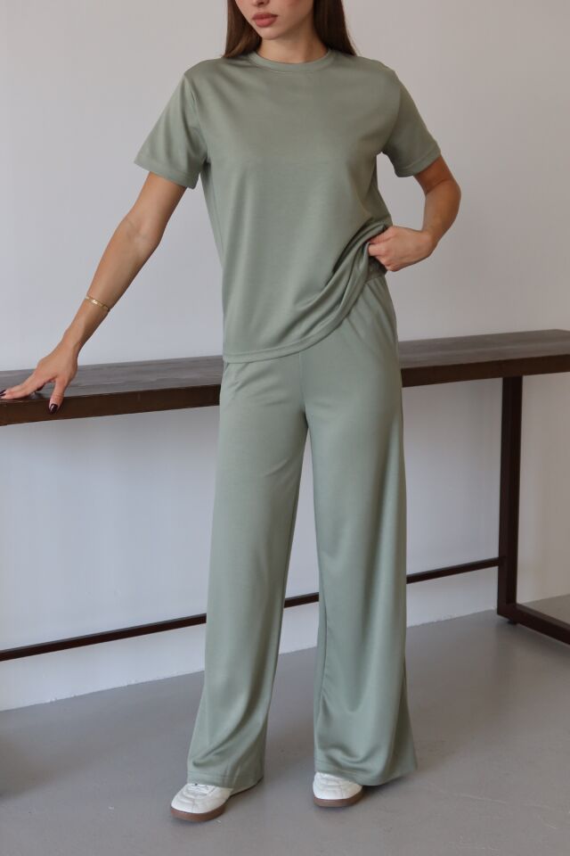 Balenbi Kadın Modal Kumaş Kısa Kollu Eşofman Takımı 1098 M - Yeşil