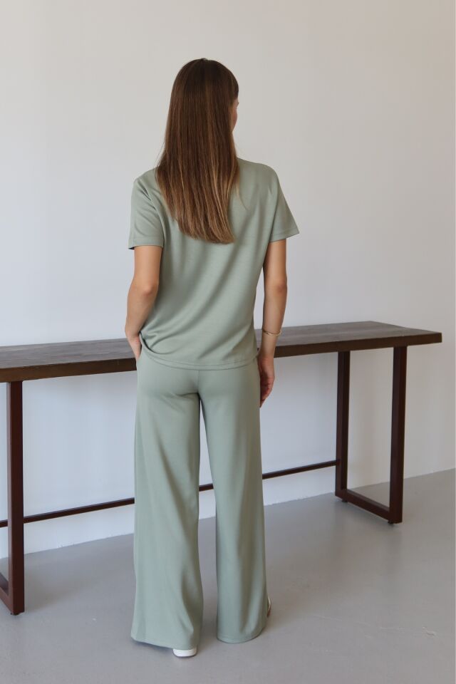 Balenbi Kadın Modal Kumaş Kısa Kollu Eşofman Takımı 1098 M - Yeşil