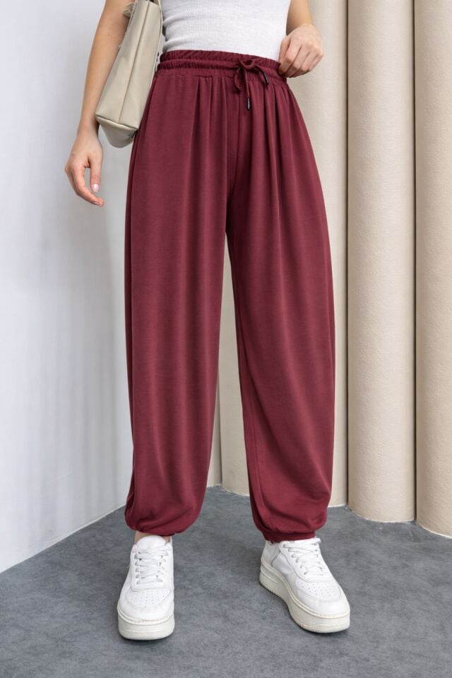Balenbi Premium Stirrup Model Kadın Modal Şalvar Pantolon 1184 36 - Bordo
