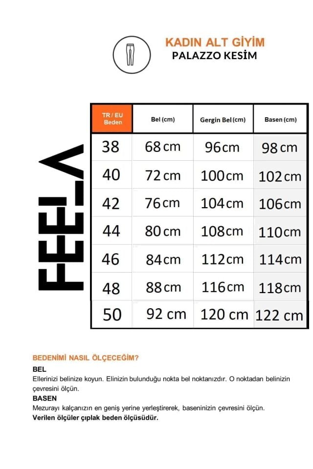 1002 Palazzo Yüksek Bel Likralı Dokuma Kadın Pantolon Siyah - 42