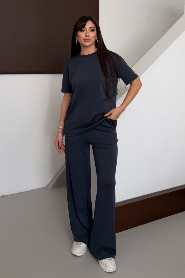 Balenbi Kadın Modal Kumaş Kısa Kollu Eşofman Takımı 1098 Antrasit - XL