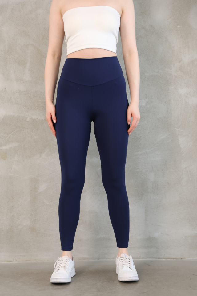 Feela Moda Premium Push Up Yüksel Bel Toparlayıcı Tayt 2005 XL - Lacivert